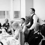 photograph of best mans speech at ashton lodge wedding